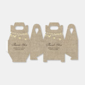 Rustic Country Burlap Lights Wedding Dank je Bedankdoosjes (Uitgevouwen)