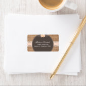 Rustic Country Burlap Mariage Étiquettes de adress (En situation)