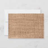 Rustic Country Burlap Twine Wedding Cartes RSVP (Dos)