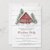 Rustic Country Cabine Noël Fête Invitation (Devant)