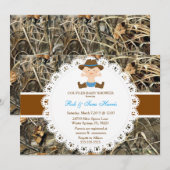 Rustic Country  Camo Baby shower Uitnodigen Kaart (Voorkant / Achterkant)