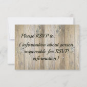 Rustic Country Chic, Vieux Bois et Fleurs RSVP (Dos)