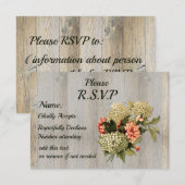 Rustic Country Chic, Vieux Bois et Fleurs RSVP (Devant / Derrière)