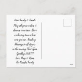 Rustic Country Christmas Lights Foto Briefkaart (Achterkant)