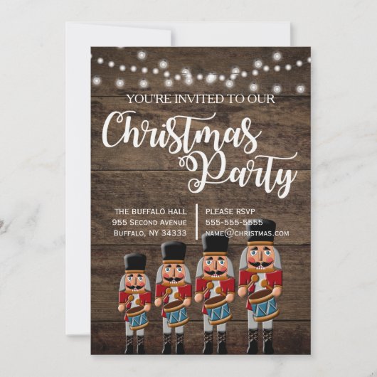 Rustic Country Christmas Nutcracker Invitation (Devant)
