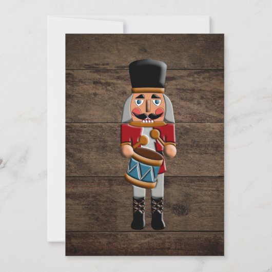 Rustic Country Christmas Nutcracker Invitation (Dos)