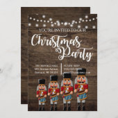 Rustic Country Christmas Nutcracker Invitation (Devant / Derrière)
