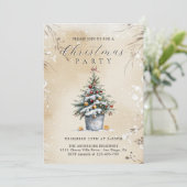 Rustic Country Christmas Party Invitation (Debout devant)