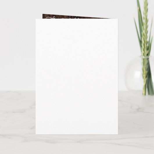 Rustic Country Couple Photo Wedding Programme (Dos)