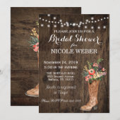 Rustic Country Cowboy Boot Vrijgezellenfeest Uitno Kaart (Voorkant / Achterkant)