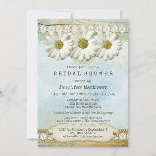 Rustic Country Daisy Invitation de la douche nupti
