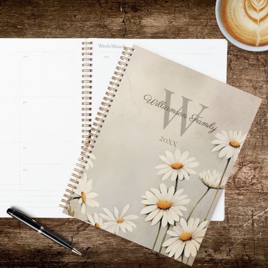 Rustic Country Daisy Planner