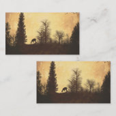 Rustic Country Deer in Trees Visitekaartje (Voorkant / Achterkant)