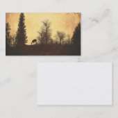 Rustic Country Deer in Trees Visitekaartje (Voorkant / Achterkant)