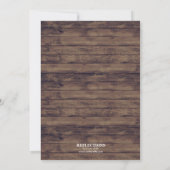 Rustic Country Dîner de fête Invitation (Dos)