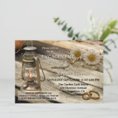 Rustic Country Engagement Party  Kaart (Staand voorkant)