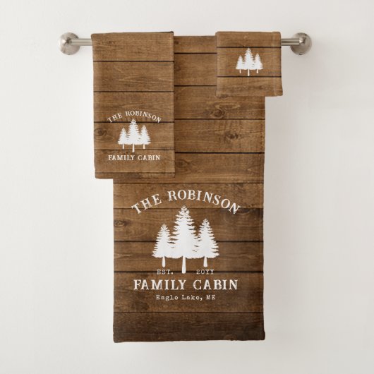 Rustic Country Famille Cabines Arbres Bois Planche (En situation)