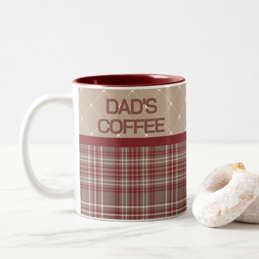 Rustic Country Farmhouse Plaid Mug (Avec donut)