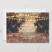 Rustic Country Field Automne Mariages Invitations (Devant)