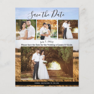 Rustic Country Field Wedding Photo Save the Date
