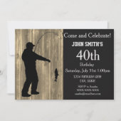 Rustic Country Fishing Invitations d'anniversaire (Devant)