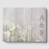 Rustic Country Floral Bois & Photo Livre d'or (Verso)