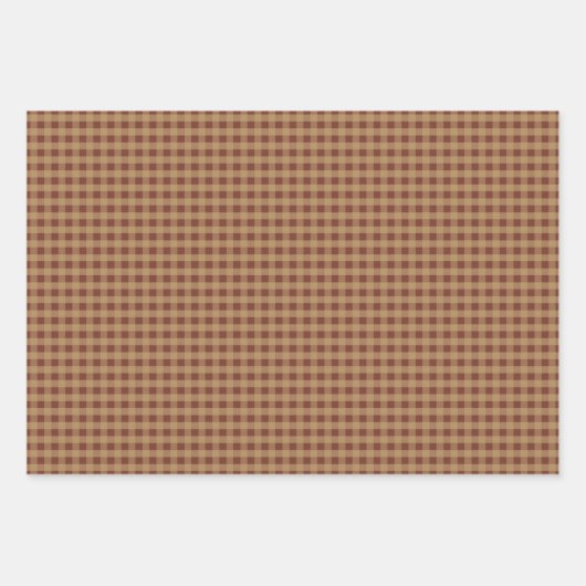 Rustic Country Gingham and Polka Dots Inpakpapier Vel (Voorkant)