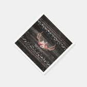 Rustic Country Glam Flowers & Antlers Chic Boho Servetten (Hoek)