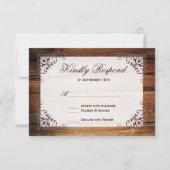 Rustic Country Grange Bois Cadre Mariage RSVP Cart (Devant)