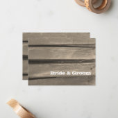 Rustic Country Grange Bois Mariage plat carte de n (Devant/Arrière en situation)