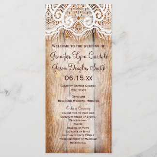 Rustic Country Grange Bois Programmes de mariage v