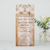 Rustic Country Grange Bois Programmes de mariage v (Debout devant)