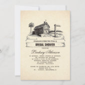Rustic Country Grange Bridal Shows Invitations (Devant)