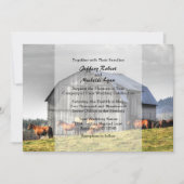 Rustic Country Grange et Faire-part de mariage de  (Devant)