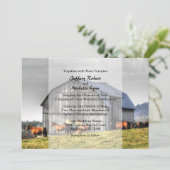 Rustic Country Grange et Faire-part de mariage de  (Debout devant)