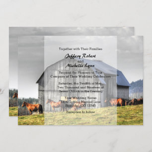 Rustic Country Grange et Faire-part de mariage de 