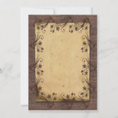 Rustic Country Grange Faire-part de mariage de bea (Dos)