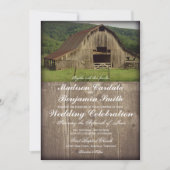 Rustic Country Grange Mariage Invitations (Devant)
