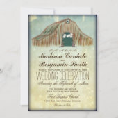 Rustic Country Grange Mariage Invitations (Devant)