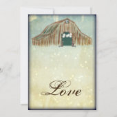 Rustic Country Grange Mariage Invitations (Dos)