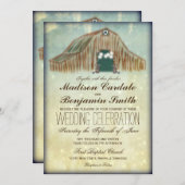 Rustic Country Grange Mariage Invitations (Devant / Derrière)