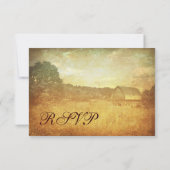 Rustic Country Grange Perdu Mariage Cartes RSVP (Dos)