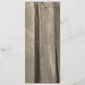 Rustic Country Grange Programme de mariage en bois (Dos)