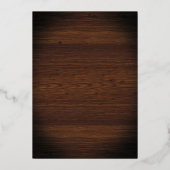 Rustic Country Grange Real Gold Foil Invitation (Verso)