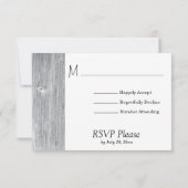 Rustic Country Grange Wood Wedding Cartes RSVP (Dos)