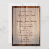 Rustic Country Grange Wood Wedding Invitations (Dos)