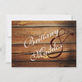 Rustic Country Grange Wood Wedding Invitations (Dos)
