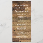 Rustic Country Grange Wood Wedding Programme Modèl (Devant)