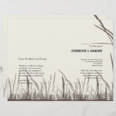 Rustic Country Grasslands Programme de mariage (Devant / Derrière)