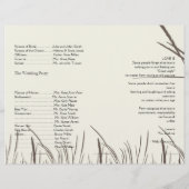 Rustic Country Grasslands Programme de mariage (Dos)